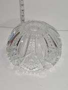 Pressed Glass (EAPG) bowl with a sawtooth rim and starburst design