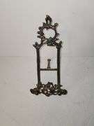 Brass easel stands & trinket box
