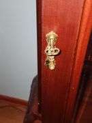 Carved orie tal style curio or china display cabinet.