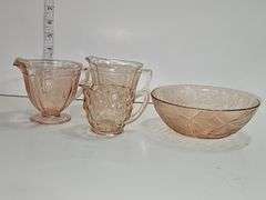 Pink glassware