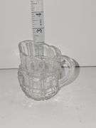 Clear glass creamer & other various glass pieces