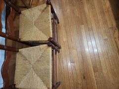 Dropleaf kitchen table & 4 ladderback chairs