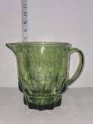Vintage Hazel Atlas Midsized Avocado Green Glass Pitcher
