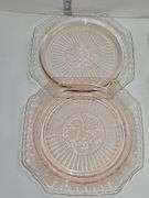 Rose Pink Depression Glass Plates