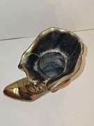 Vintage Brass/Cast Metal Victorian Ladies Boot Vase Doorstop Decorative