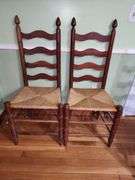 Dropleaf kitchen table & 4 ladderback chairs