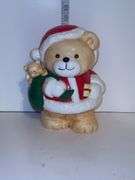 Vintage Christmas teddy bear cookie jar