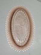 Vintage Anchor Hocking "Miss America" pattern oval serving platter
