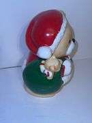 Vintage Christmas teddy bear cookie jar