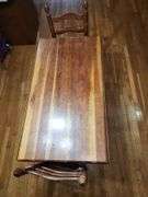 Dropleaf kitchen table & 4 ladderback chairs