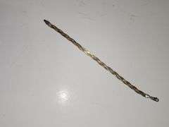 Sterling silver herringbone chain bracelet.