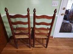 Dropleaf kitchen table & 4 ladderback chairs