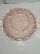 Vintage pink depression glass bowl