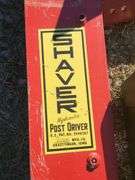 Shaver Hydraulic post driver