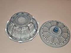 "Oyster Pearl" covered candy dish