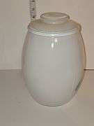 Bartlett Collins White Glass Hand Painted Canister Cookie Jar