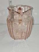 Vintage Anchor Hocking Mayfair "Open Rose" pink depression glass pitcher