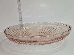Anchor Hocking Mayfair Open Rose Pink Depression Glass bowl