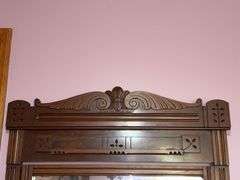 Victorian walnut dresser with a marble top and mirror