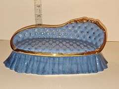 Vintage 1950s Ceramic Chaise Lounge Trinket Dish