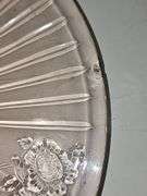 Vintage pink depression glass serving tray