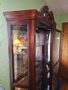 Vintage Curio Cabinet with sliding front door