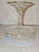 Jefferson Swag with Brackets White Opalescent Novelty Footed Jelly Compote