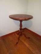 Vintage wooden round side table