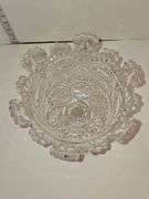 Vtg Fancy Beautiful Shannon Crystal Glass Crown Compote Pedestal Bowl