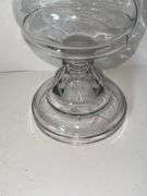 Vintage Clear glass oil lamp with chimney