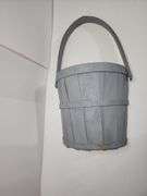 Sign, Faux Ivy, blue ½ basket, "My Farm" framed poem, metal hook, metal wall coat rack & wooden rod