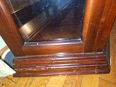 Vintage Curio Cabinet with sliding front door