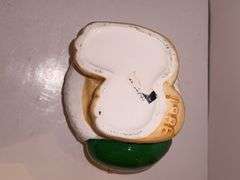 Vintage Christmas teddy bear cookie jar