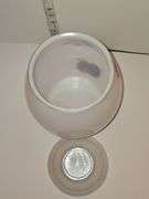 Bartlett Collins White Glass Hand Painted Canister Cookie Jar