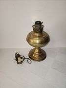 Vintage brass electric lamp.