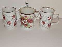 Longaburger mug, Cobalt Blue "Sissy" mug & other various character coffee mugs