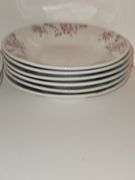 Porcelain dishes with rose design