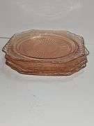 Rose Pink Depression Glass Plates