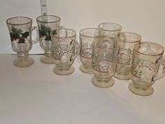 Christmas mugs & other misc glassware