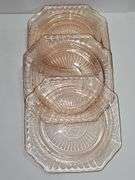 Rose Pink Depression Glass Plates