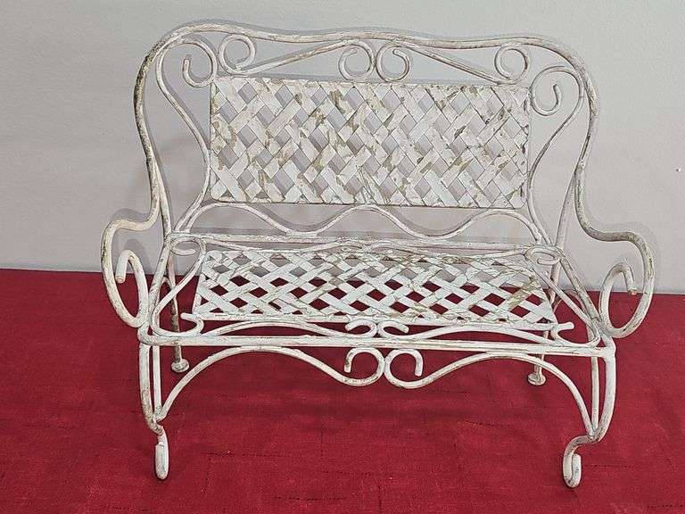 Minature Metal two seater French style bench