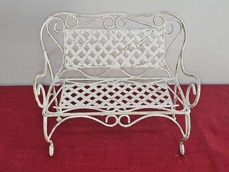Minature Metal two seater French style bench