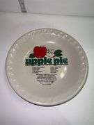 Ceramic pie plates with printed on recipes