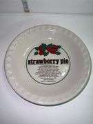 Ceramic pie plates with printed on recipes