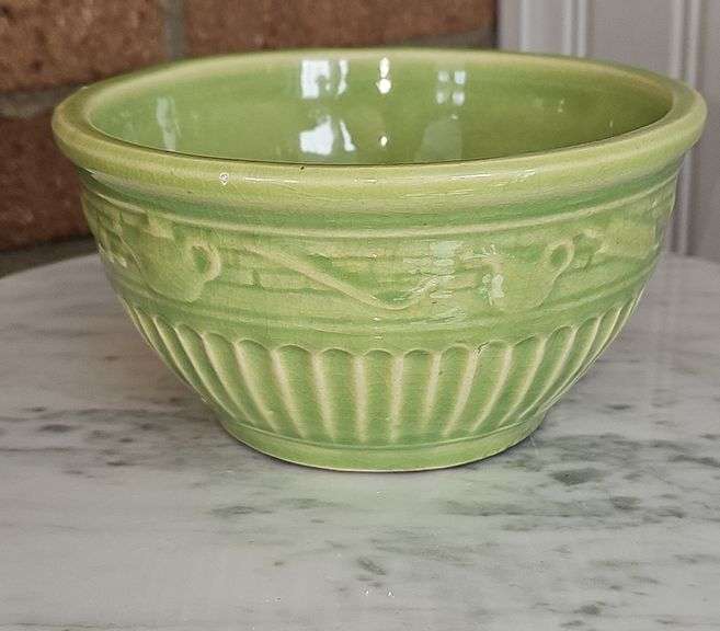 Vintage RRP Co Roseville Mixing Bowl Pottery Pastel