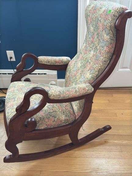Vtg Gooseneck Rocking Chair