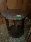 Small shelf and concrete bird