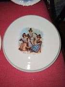 Hot plates with people in the design