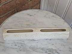 Vintage Goebel Candle Holders Long Porcelain Flower Floater Vase Germany Ivory