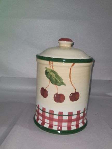 Olive & Thyme Ceramic Cookie Jar